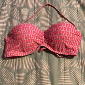 Mossimo Pink Mint Pineapple Bikini Top (sz 34D)